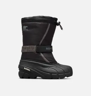 Sorel Kids Flurry Winter Boots- Black/ City Grey