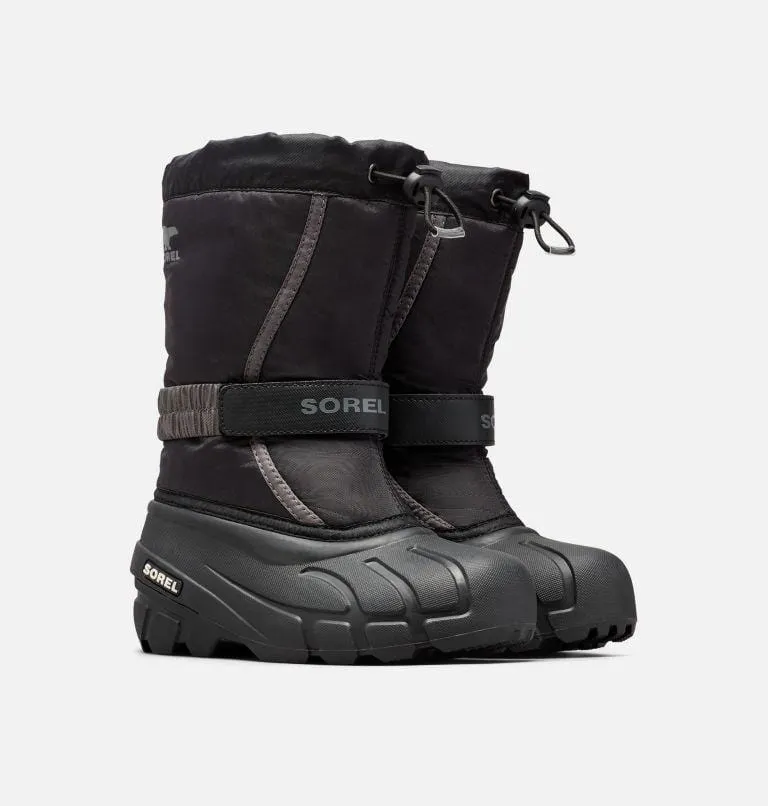 Sorel Kids Flurry Winter Boots- Black/ City Grey