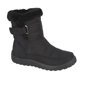 SPRUCE Ladies fleecy ankle boot with touch and close strap winter snow boots