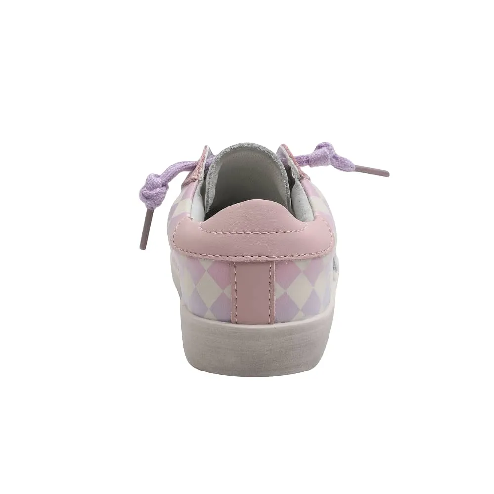 STACY PASTEL CHECKERED LIGHTNING BOLT SNEAKERS