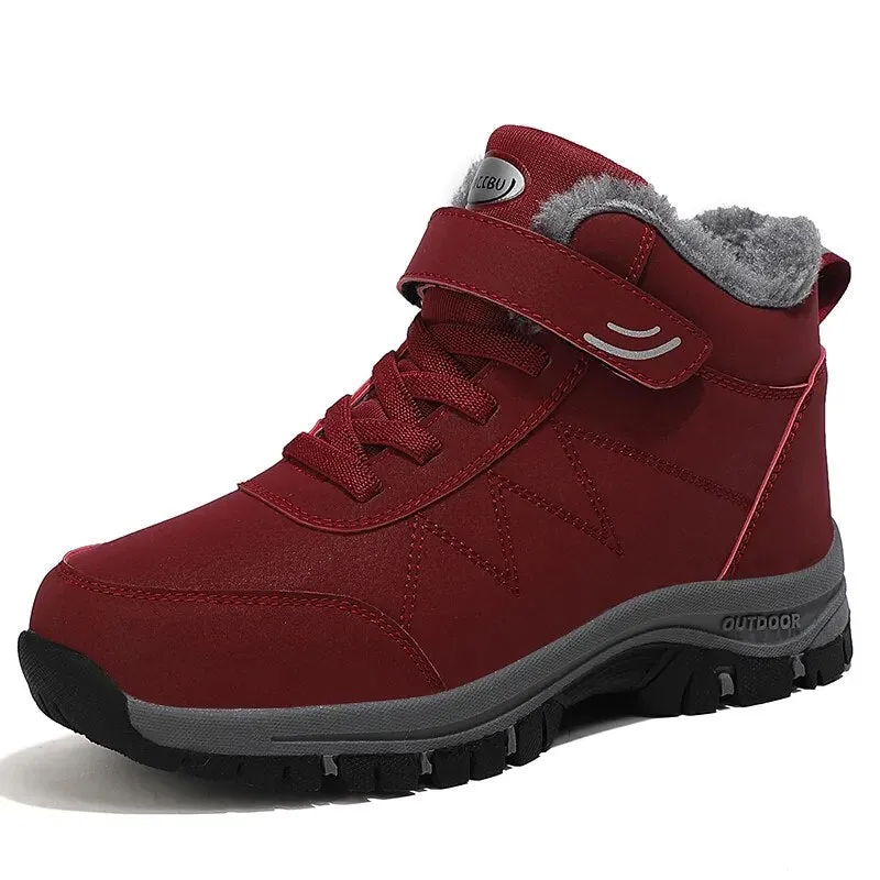 Super Warm Winter Women Boots Platfrom Sneakers Leather Boots Men Outdoor Shoes Waterproof Women Snow Boots Ankle Hombres Botas