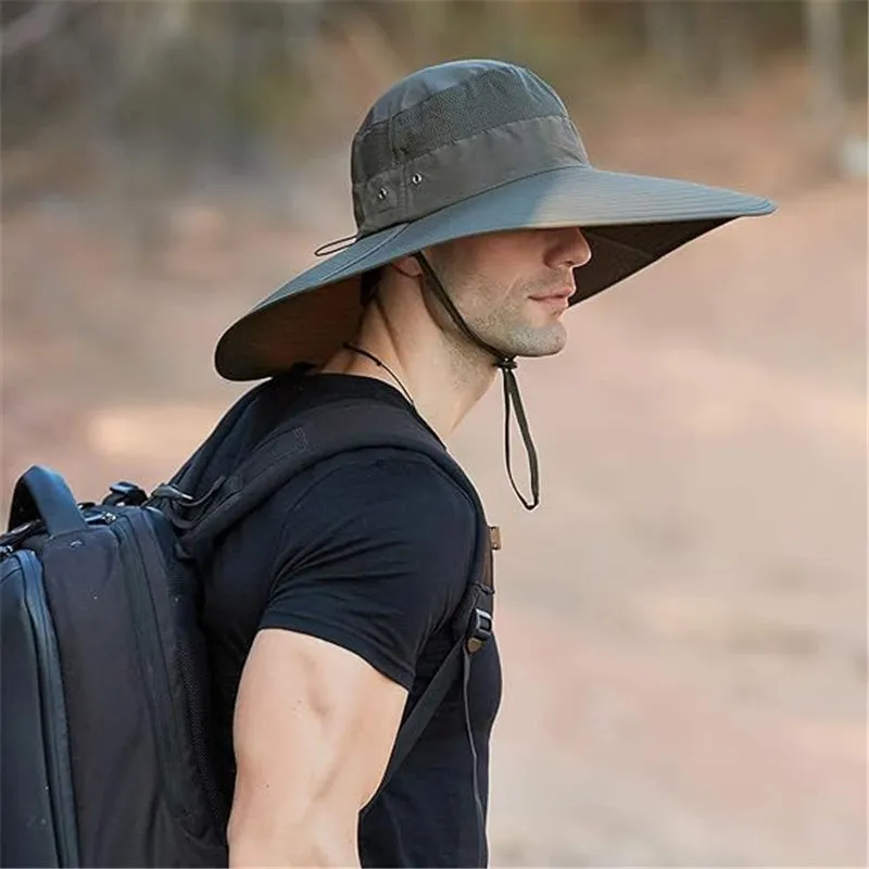 Super Wide Brim Bucket Hat UPF50  Waterproof Sun Hat