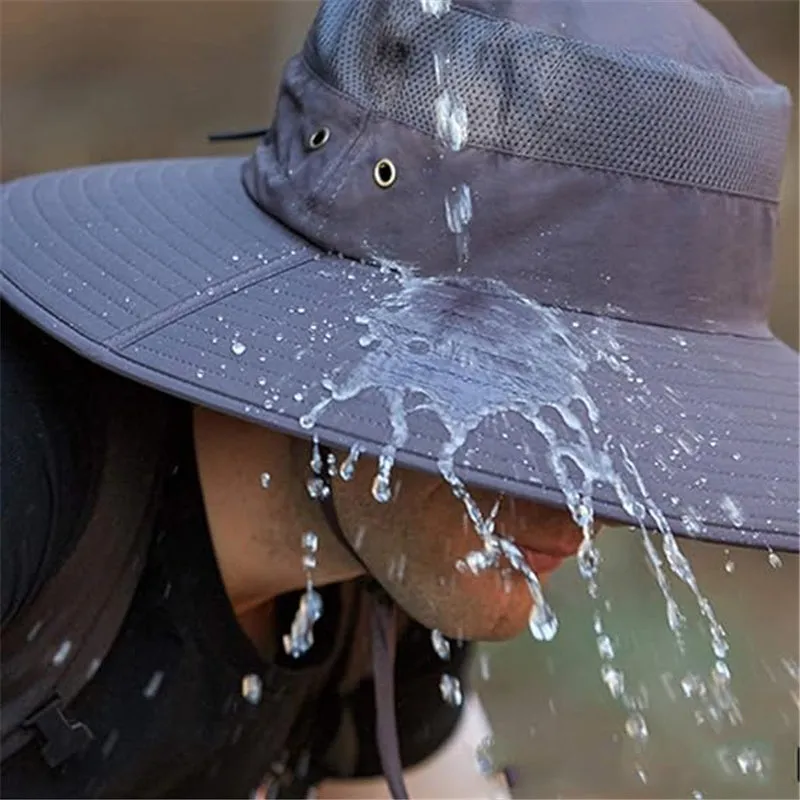 Super Wide Brim Bucket Hat UPF50  Waterproof Sun Hat
