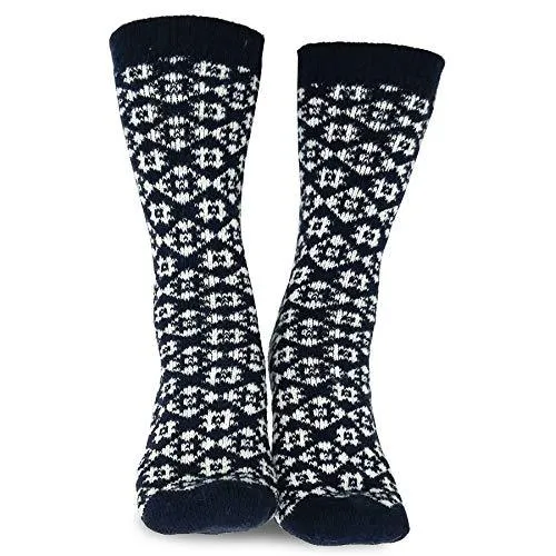 TeeHee Socks Women's Warmer Wool Crew Assorted 3-Pack (R2009)