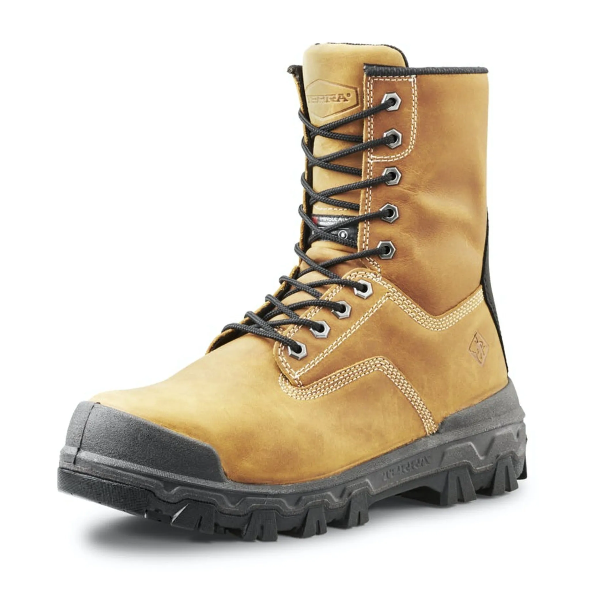 Terra Men's Safety Work Boots Sentry 2020 8" Leather Waterproof with KRYPTOE™ Safety Toe | Sizes 7-15