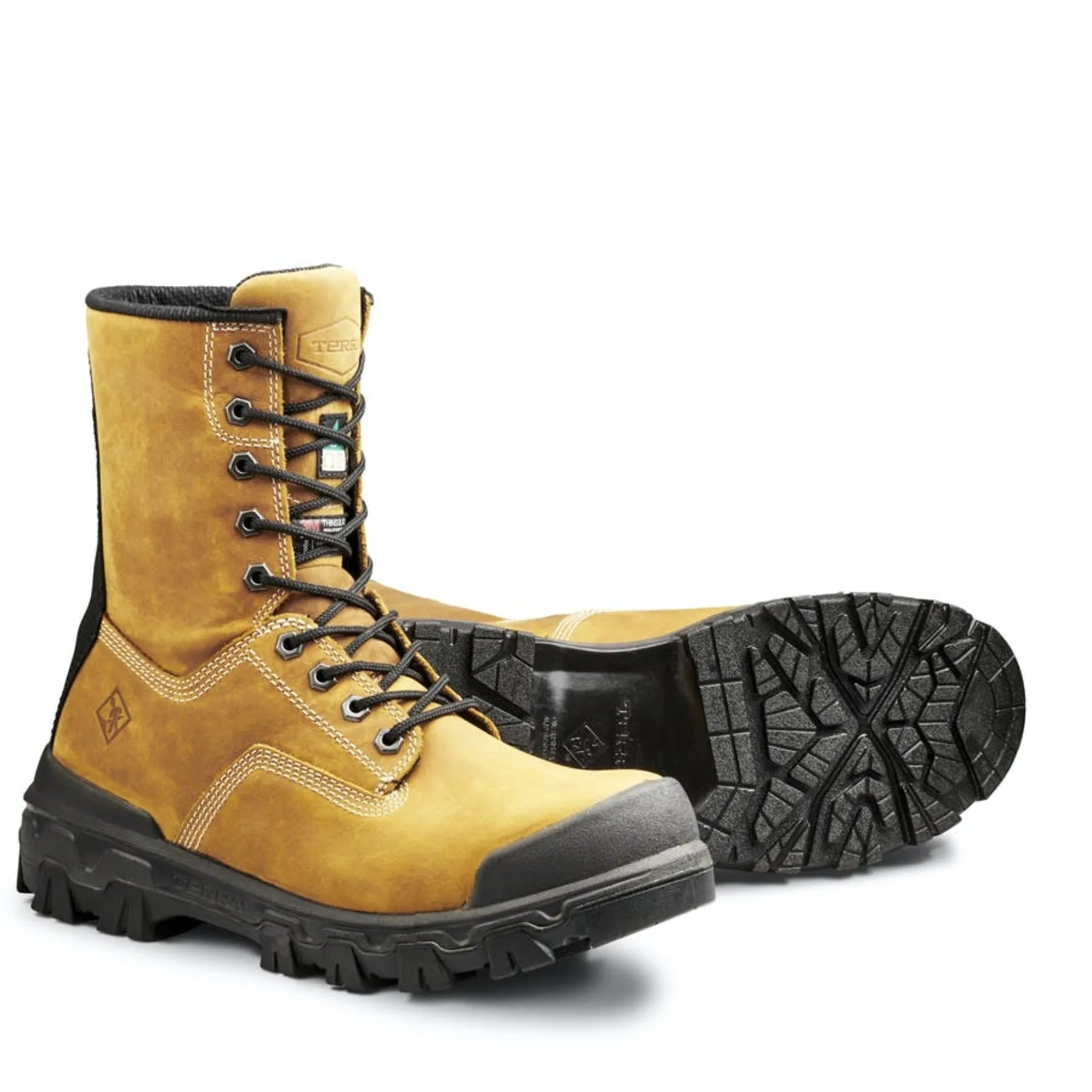 Terra Men's Safety Work Boots Sentry 2020 8" Leather Waterproof with KRYPTOE™ Safety Toe | Sizes 7-15