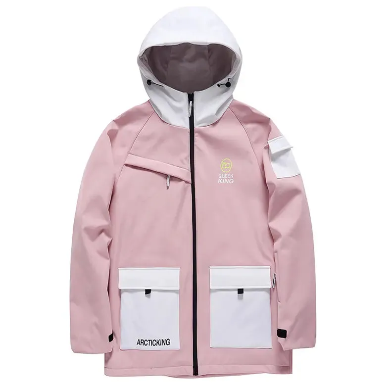 Unisex Mountain Adventure Snow Jacket Side Zipper Design Snow Coat