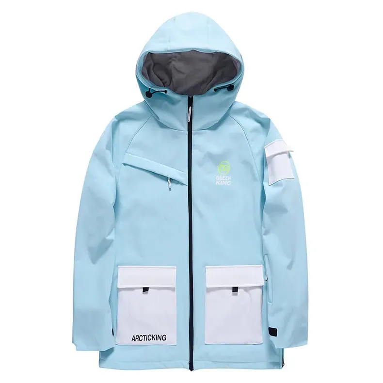 Unisex Mountain Adventure Snow Jacket Side Zipper Design Snow Coat