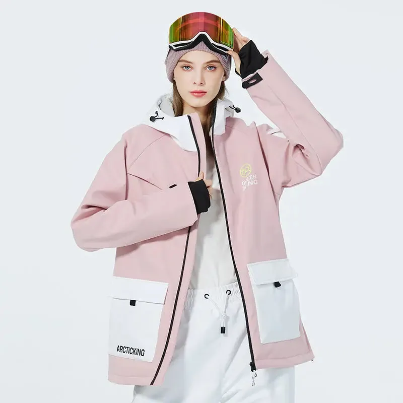 Unisex Mountain Adventure Snow Jacket Side Zipper Design Snow Coat
