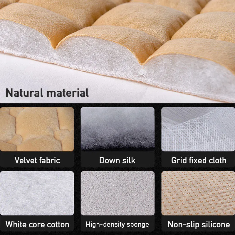 Universal Plush Car Seat Cover Set for Winter Warm Soft Vehicle Seat Cushion