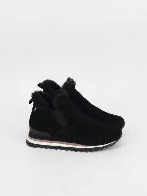 Women's Faux Fur High Shoes,Black