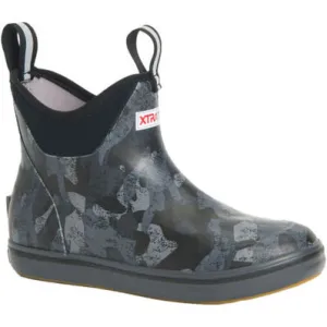 XTRATUF Women's 6 In Black Camo Ankle Deck Boot