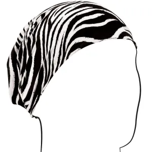 ZANheadgear® Zebra Print Cotton Headwrap, OSFM, Black/White